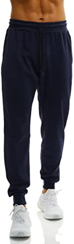 Ouber erkek eşofman altları Slim Fit spor eşofmanı Egzersiz Vücut Geliştirme Çizgili Sweatpants Fermuarlı Cepler
