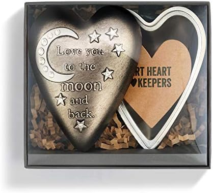 DEMDACO Seni Seviyorum Ay Gümüş Ton 3. 5x3 Reçine Taş Sanat Kalp Kaleci
