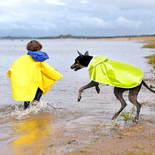 Weesiber Köpek Yağmurluk Su Geçirmez, Yansıtıcı Köpek Yağmurluk Ceket ile Şeffaf Ağız Hood, Ayarlanabilir Hafif Köpek