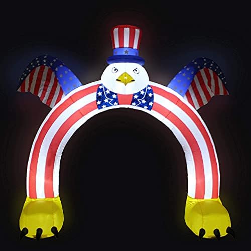 İki vatansever parti süslemeleri paketi, tanrı korusun amerika bayrağı ile 6 ayak boyunda bağımsızlık günü şişme