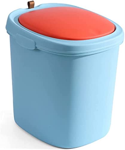TATSEN Press-on çöp kutuları Ev Mermi Kapaklı Mutfak Banyo Kağıt Sepeti kapaklı Oturma Odası Yaratıcı (Renk : B,