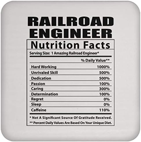Komik Demiryolu Mühendisi Beslenme Gerçekleri Beyaz Noel 2023 Hediyeleri Coaster