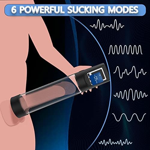 6 Emme Yoğunluğuna Sahip Elektrikli Penis Vakum Pompası, Şarj Edilebilir Otomatik Yüksek Vakumlu Penis Büyütme Uzatma