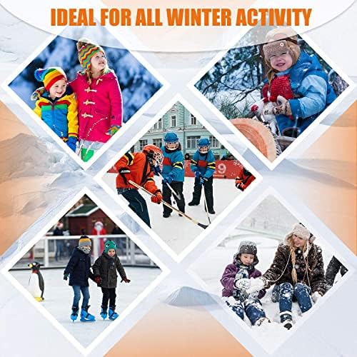 Aegend Çocuklar Yün Rüzgar Geçirmez Kayak Yüz İsıtıcı Soğuk Hava Kış Sporları Kayak, Koşu, Bisiklet, 1 Adet, 4 Renk