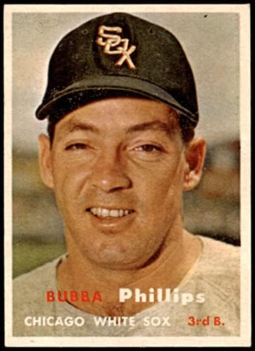 1957 Topps 395 Bubba Phillips Chicago Beyaz Sox (Beyzbol Kartı) NM Beyaz Sox