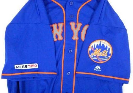 2019 New York Mets Chuck Hernandez 59 Oyun Verilen Mavi Jersey 150 Yama 164-Oyun Kullanılan MLB Formaları