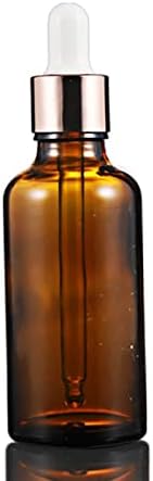 PDGJG Damlalıklı Şişe metal kapak Amber Cam Pipet Özü DIY Aromaterapi Sıvı Cilt Bakımı (Renk: A)