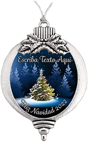 Feliz Navidad Noel Ağacı Gümüş Süs Hediye Kardan Adam Kar Tanesi Ampul Escriba Texto Aqui Metninizi Seçin (Ampul)