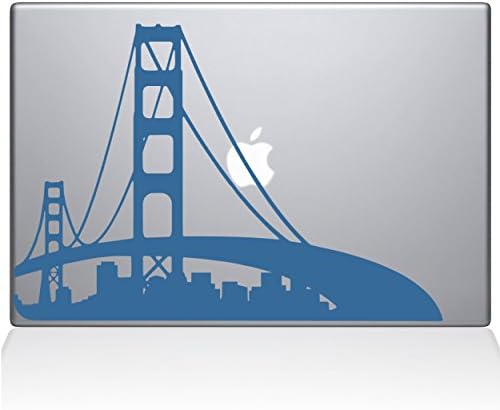 Çıkartma Gurusu San Francisco Şehir Silüeti Çıkartma Vinil Çıkartması, 13 MacBook Air, Açık Mavi (2303-MAC-13A-LB)
