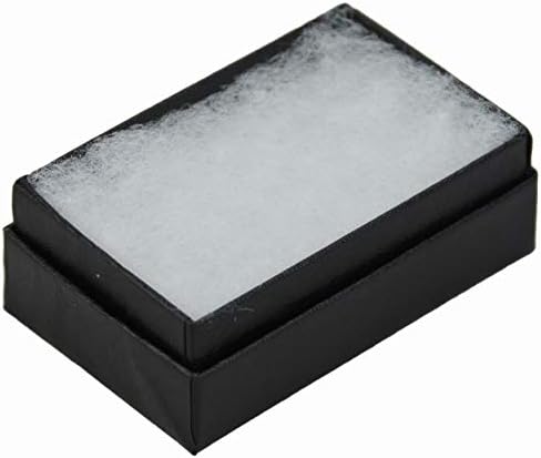 JPB Siyah Girdap Pamuk Dolgulu Mücevher Kutusu 21 (100'lü Kasa) 2,5 inç x 1,5 inç