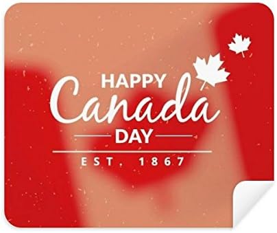 Akçaağaç Mutlu Kanada Günü 4 Temmuz Sloganı Temizlik Bezi Ekran Temizleyici 2 adet Süet Kumaş