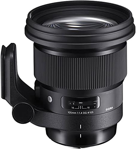 Sigma 105mm f/1.4 DG Sanat HSM nikon için lens F, Bower 105mm UV Filtreli Paket, Vivitar 105mm CPL Filtre, Esnek
