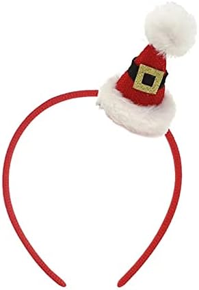 FUXULE Noel Elastik Saç Bantları Işıltılı Noel Atkuyruğu Tutucular Noel Baba şapkası Kafa Bandı Şapkalar Noel Suni