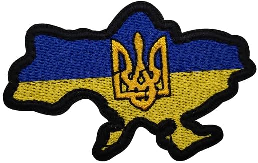 Ukrayna Haritası Bayrağı Taktik Kol Bandı İşlemeli Yamalar Rozetleri Moral Taktikleri Askeri Nakış Yama Kanca ve