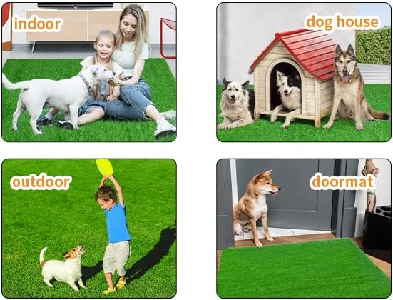 Oiyeefo Sahte Çim İşemek için Köpek Büyük Yapay çim halı Ped için Köpek Lazımlık Yıkanabilir çim halı için Pet Eğitim