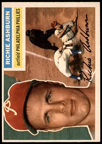 1956 Topps 120 GRY Richie Ashburn Philadelphia Phillies (Beyzbol Kartı) (Gri Sırt) ESKİ Phillies