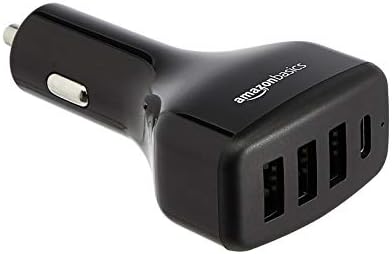 Basics 54W 4 Bağlantı Noktalı USB Araç Şarj Cihazı, Güç Dağıtımlı 1 USB-C (18W) Bağlantı Noktası ve 3 USB-A (12W)