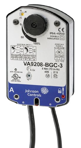 Johnson Controls VA9208-GGC-3 VA9208 Serisi Açık / Kapalı ve Yüzer Elektrikli Yaylı Aktüatör, 24 VAC, 2 SPDT, 240
