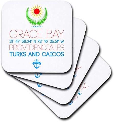 3dRose - Alexis Tasarımı - Dünyanın Plajları-Grace Körfezi, Providenciales, Turks ve Caicos Adaları. Seyahat Hediyesi-Bardak
