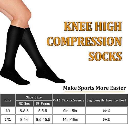 3 Paket Bakır varis çorabı - varis çorabı Kadın ve Erkek Sirkülasyon için En İyi Tıbbi, Koşu, Atletik