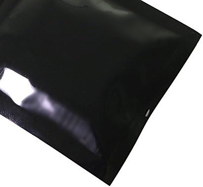 100 Torba Temizle Ön Siyah Arka Folyo Düz Zip Top Kilit Depolama Örnekleri Toz Torbaları 6.5x9cm (2.5x3.5)