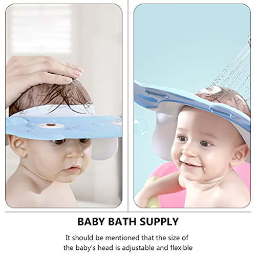 Toyvıan Bebek Şampuanı Bebek Şampuanı Çocuk şampuanı Bebek Duş banyo şapkası Karikatür Silika Şampuan Başlık Ayarlanabilir