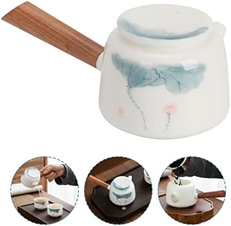 Hemoton Taşınabilir Soba seramik demlik çay su ısıtıcısı kolu ile Çin Gong Fu demlik Süzgeç Demlik Japon Tarzı Çay