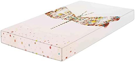 Dekoratif Beşik Levha, Yusufçuk Mikrofiber İpeksi Yumuşak Yürümeye Başlayan Yatak Çarşafı Takılı, 28x 52x 8, Renkli