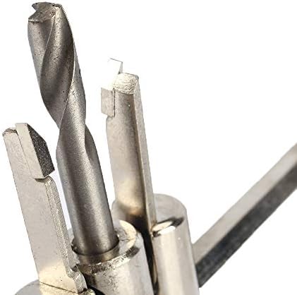 SI FANF 30mm-200mm Gümüş Ayarlanabilir Metal Ahşap Daire Delik Kesici Testere Matkap Ucu Kiti, ahşap Çalışma Büküm