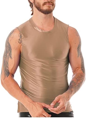 ACSUSS Erkek Zayıflama Vücut Şekillendirici Yelek Gömlek Shapewear Sıkıştırma Gömlek Egzersiz Spor Fanila