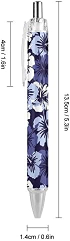 Mavi Hawaiian Ebegümeci Çiçek Tükenmez Kalem Mavi Mürekkep Geri Çekilebilir Tükenmez Kalemler İş Kalem Erkekler Kadınlar