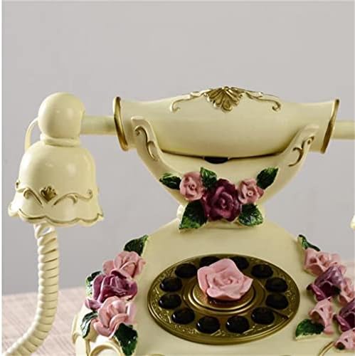 ZJHYXYH Üç Renkli Görünüm Rustik Antika Telefon Eski Sabit Arayan KİMLİĞİ ile Ev Sabit