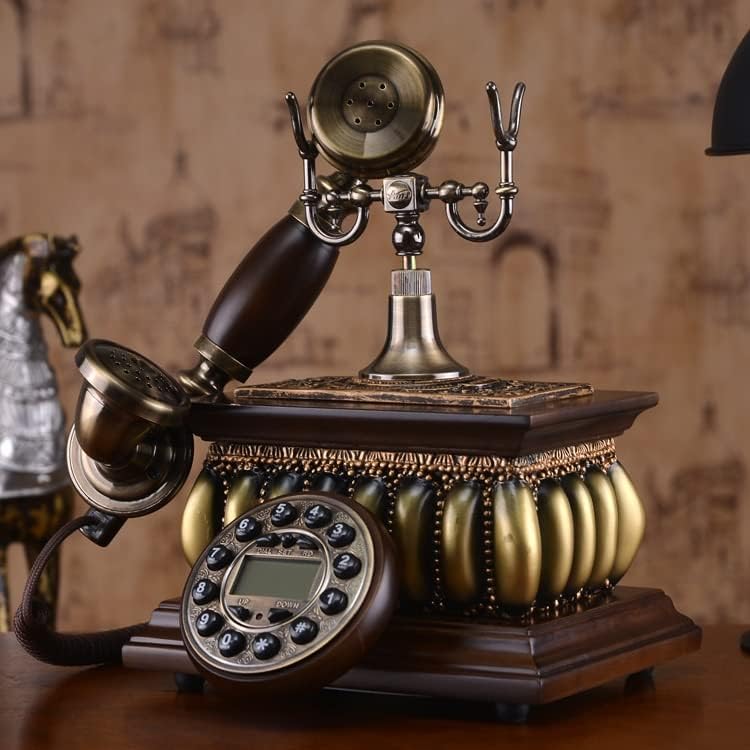 KXDFDC Retro Telefon Eski Vintage Telefon Masaüstü Kablolu Sabit arayan kimliği telefon ekranı Ev Ofis Otel Kullanımı
