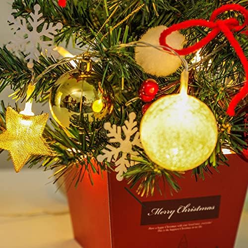 Selfrieden Mini Noel Ağacı Süsleri, Dize Işıklı Noel Ağacı Süsleri, Oda için Masaüstü Noel Süsleri, Oturma Odası,