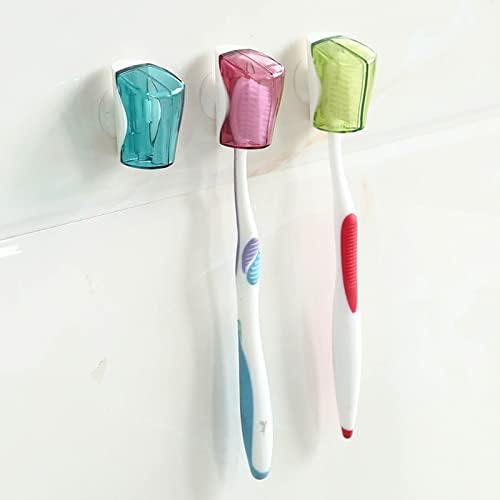 MESSİYO 3 Adet Diş Fırçası Tutucu Duvara Monte Çok Fonksiyonlu Plastik Banyo Diş Fırçası Askısı Banyo Banyo Aksesuarları