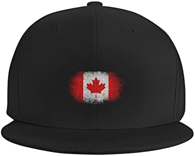 Snapback Şapka Kanada Bayrağı Kanada şoför şapkası Hip Hop Klasik Ekose Düz beyzbol şapkası Siyah