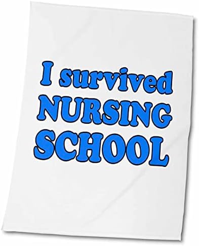 3dRose Öğrenci Mizahı - Hemşirelik Okulundan Kurtuldum Mavi Havlular (twl-274521-3)