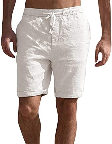 Şort Erkekler için Rahat Klasik Fit İpli Yaz plaj şortu Elastik Bel Atletik Dantelli Kısa cepli pantolon