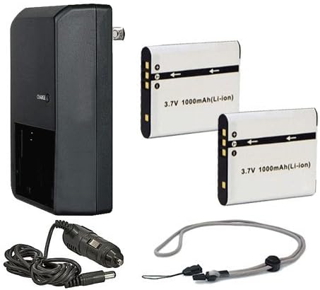 Sony Cybershot DSC-W370 Yüksek Kapasiteli Piller ( 2 Adet) + AC / DC Seyahat Şarj Cihazı + Krusell Multidapt Boyun