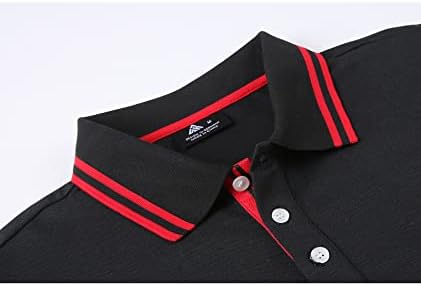V VALANCH Golf polo gömlekler Erkekler için Kısa Kollu Nem Esneklik Yaz Rahat Yakalı Gömlek Tenis Polo