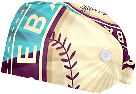 2 Paket Estetik Beyzbol Yangın Su İş kapaklar Ter Bandı ile Kadınlar Erkekler için, Kabarık Fırçalama Türban Kap