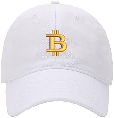 L8502-LXYB beyzbol şapkası Erkekler Bitcoin Para Işlemeli Yıkanmış Pamuk Baba Şapka Unisex beyzbol şapkası s