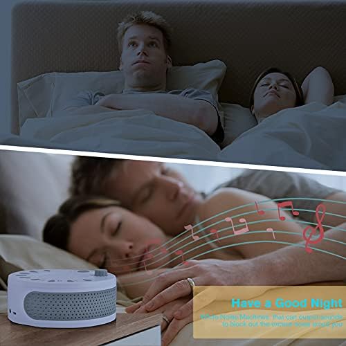 Beyaz Gürültü Makinesi, Taşınabilir Uyku Ses Terapisi Makinesi ile 3 Zamanlayıcılar ve 9 Doğal Ses Seçenekleri için