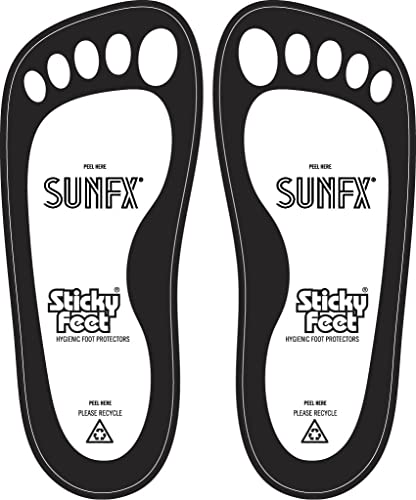 SunFX Tek Kullanımlık Yapışkan Ayak Koruyucuları (100 ÇİFT) Sprey Tan Ayak Koruyucu Pedleri Güneşsiz Airbrush Bronzlaşma