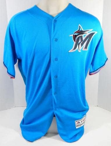 Miami Marlins Elkin Alcala 10 Oyun Kullanılmış Mavi Forma 46 DP22266 - Oyun Kullanılmış MLB Formaları