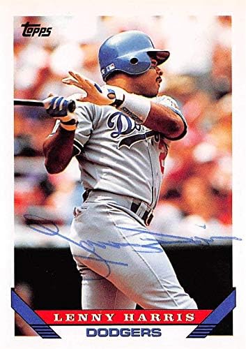 İmza Deposu 621389 Lenny Harris İmzalı Beyzbol Kartı-Los Angeles Dodgers, 67-1993 Topps No. 177 Tükenmez
