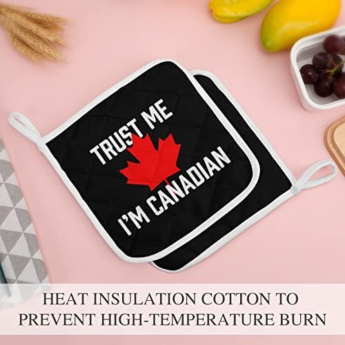 Güven Bana ben Kanadalı Akçaağaç Yaprağı Pot Tutucu Döngü ile İsıya Dayanıklı Hotpads Fırın Pedleri Pişirme Mutfak
