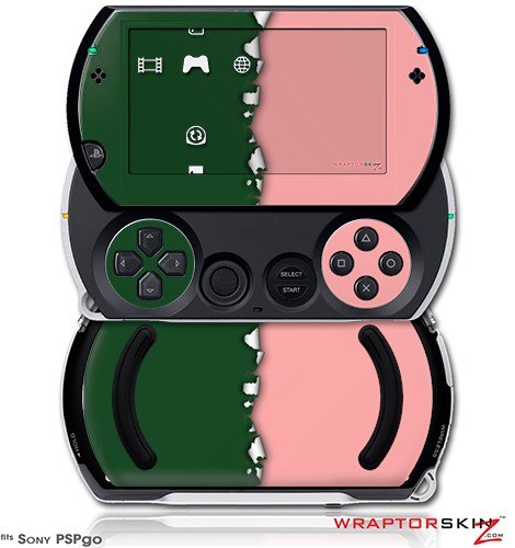 Yırtık Renkler Yeşil Pembe-Çıkartma Stili Kaplamalar (Sony pspgo'ya uyar)