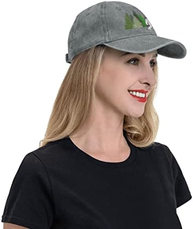 Baba şapkası Sasquatch Bigfoot beyzbol şapkası Erkekler ve Kadınlar için Yıkanmış Denim Şapka Unisex Yetişkin Ayarlanabilir