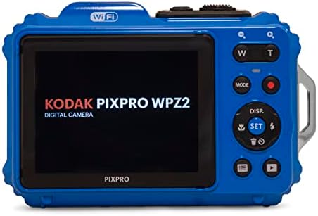 KODAK PİXPRO WPZ2 Sağlam Su Geçirmez Dijital Kamera 16MP 4X Optik Zoom 2.7 LCD Full HD Video, Mavi